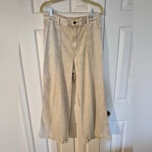 Whitewashed Cargo Jeans